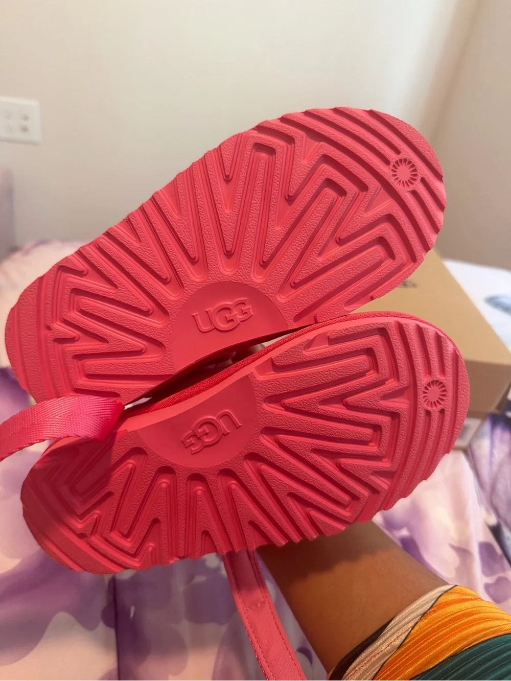 UGG Coral Pink Suede Backstrap Clogs